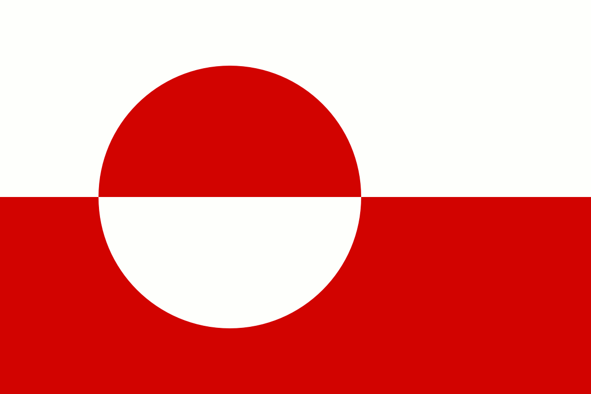 Acht winter band De vlag van Groenland