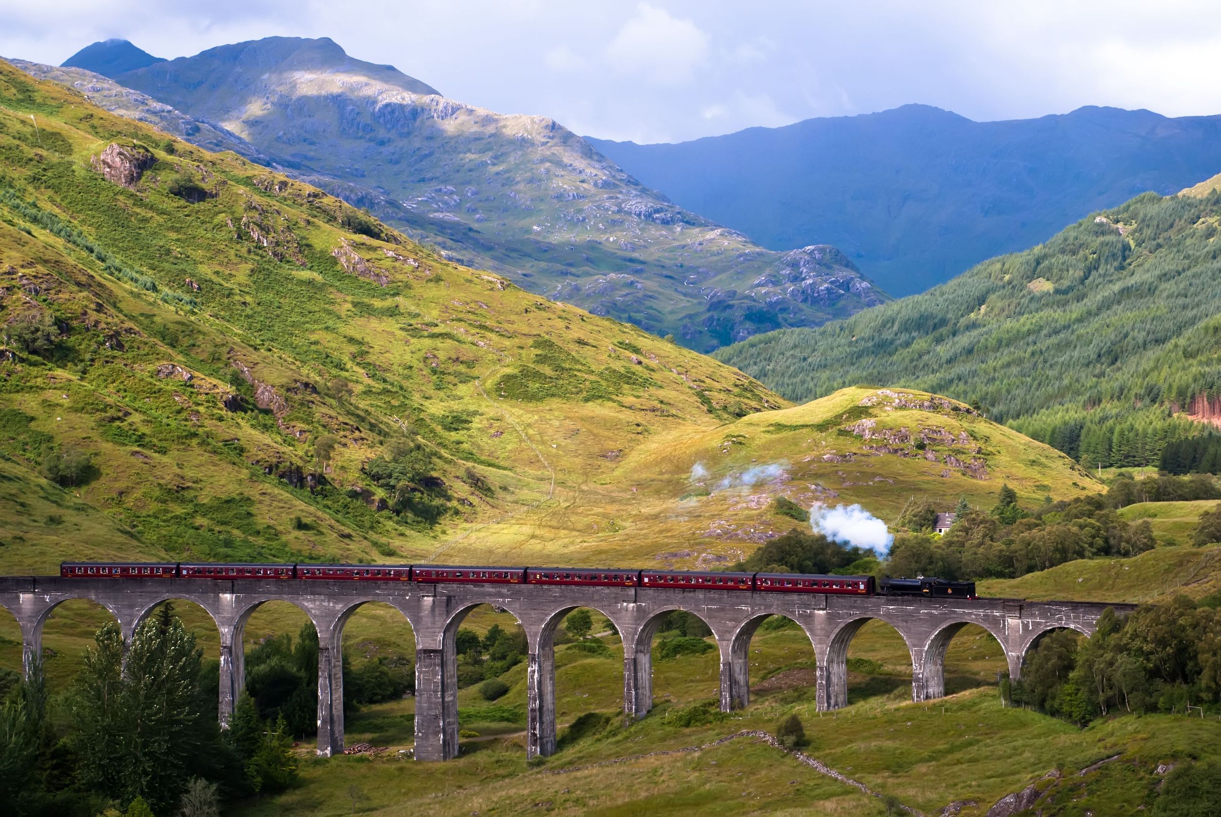 metro laden Veeg Schotland, rondreis langs Harry Potter locaties