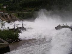 de stuwdam van Hunderfossen, Noorwegen