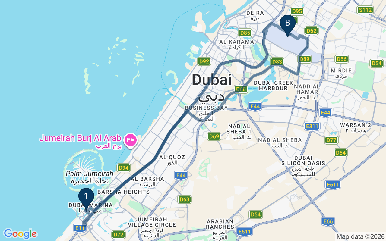 Kaart met de route van deze rondreis