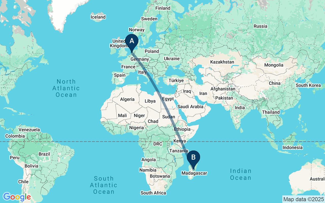 Kaart met route