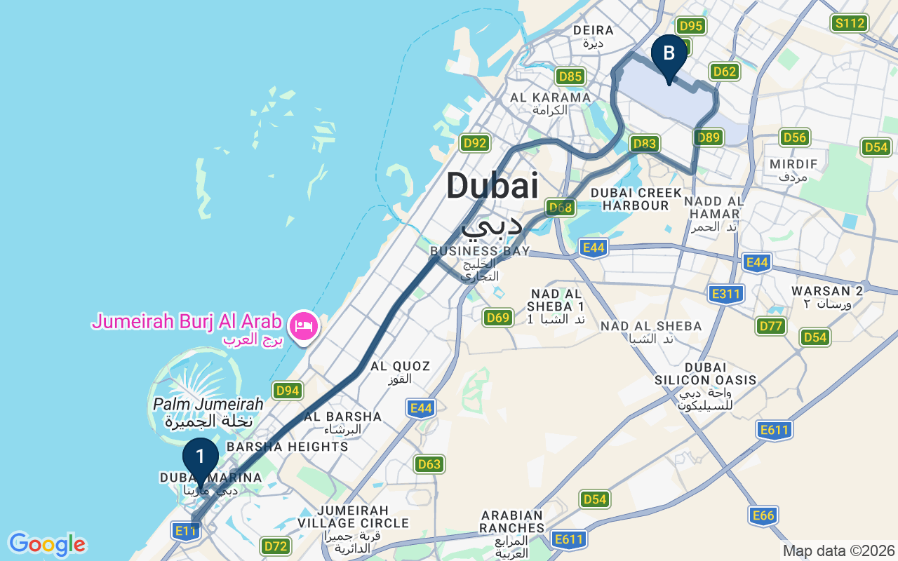 Kaart met de route van deze rondreis