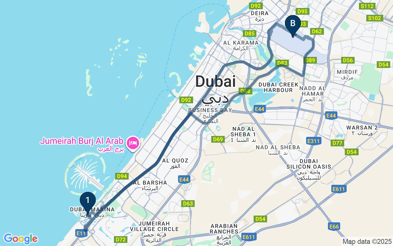 Kaart met de route van deze rondreis