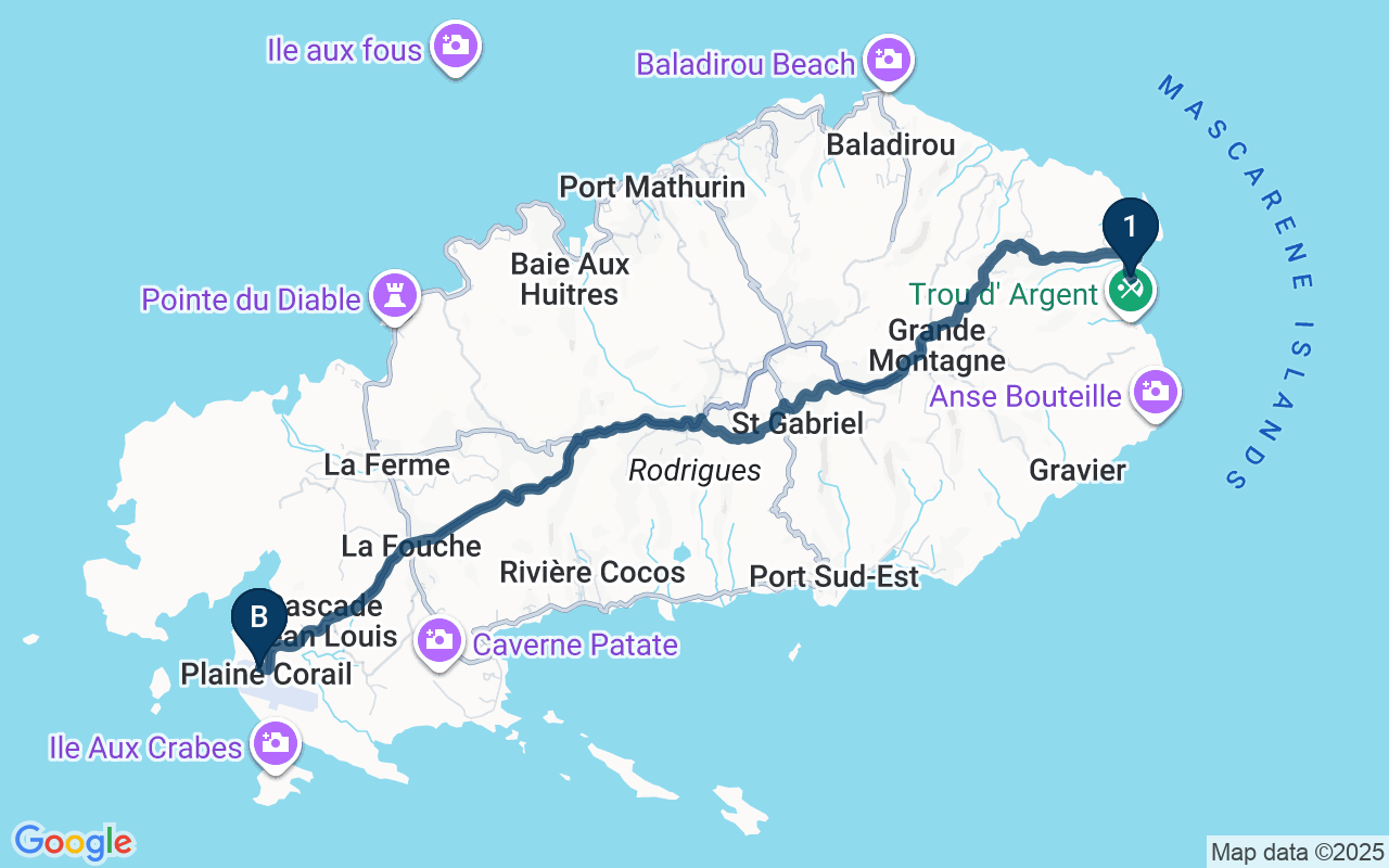 Kaart met de route van deze rondreis