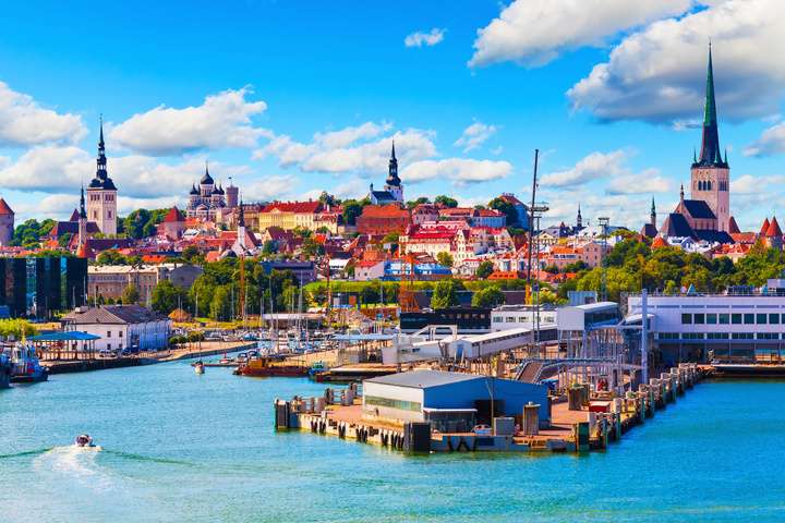 De hoofdstad van Estland Tallinn