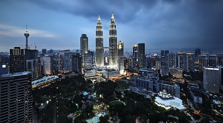 De Petronas Twin Towers in Kuala Lumpur