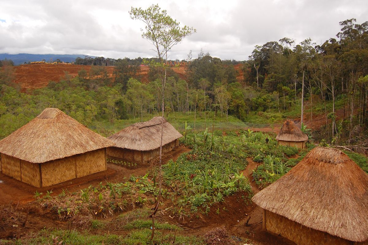 Traditioneel dorp in de hooglanden