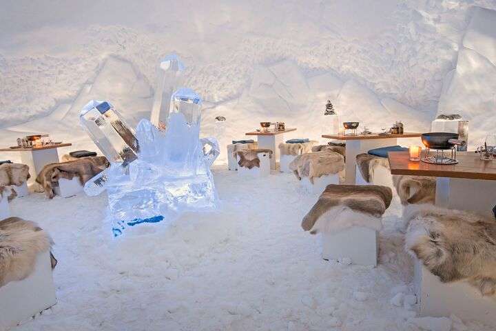 De speciale setting van de iglo
