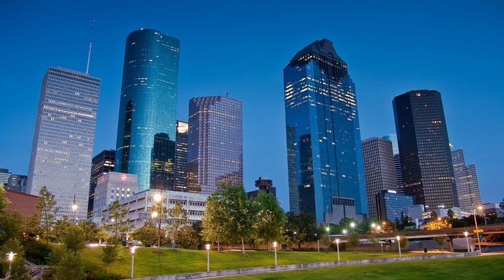 Skyline Houston, hoge gebouwen, Verenigde Staten