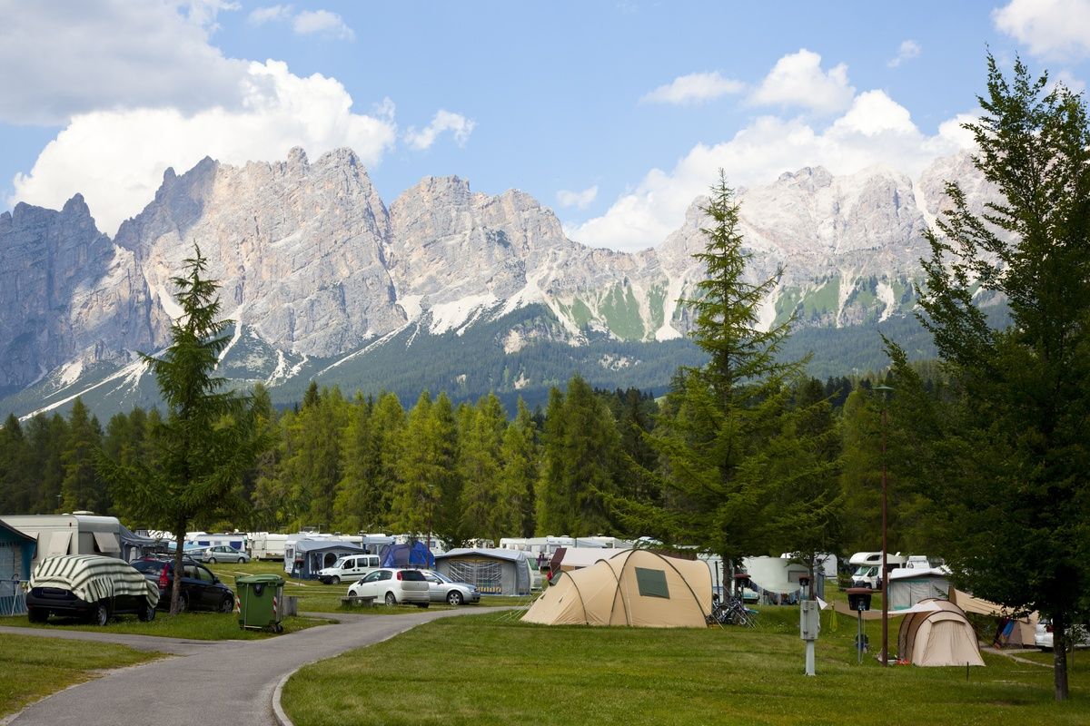 Camping bij de Dolomieten