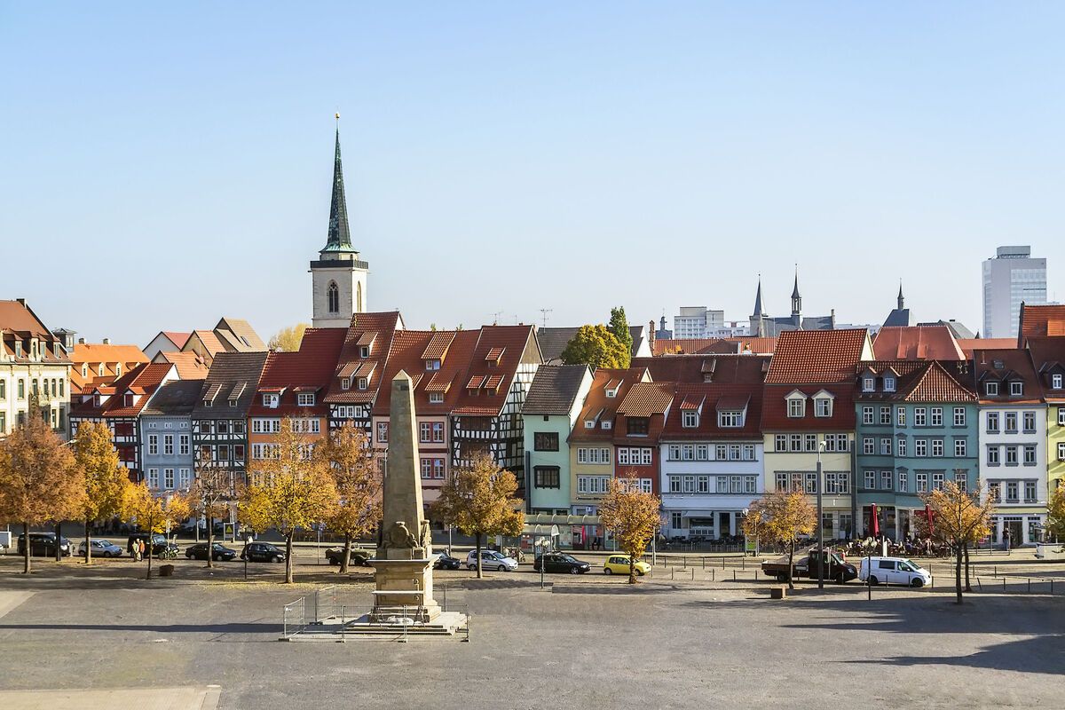 het historische centrum van Erfurt