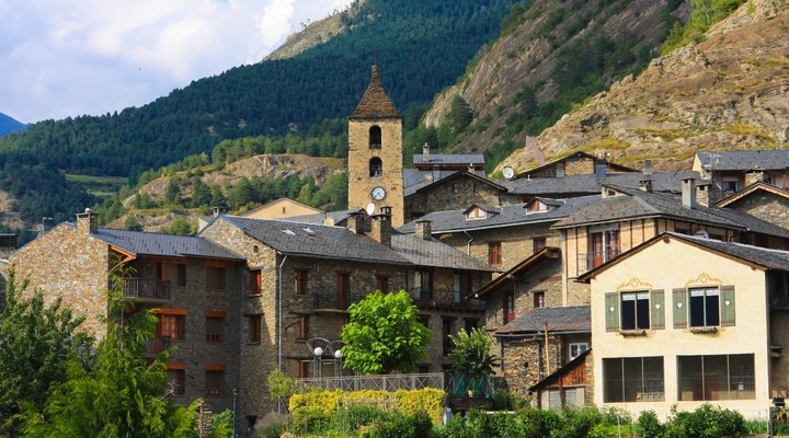Uitzicht op de stad Ordino Andorra