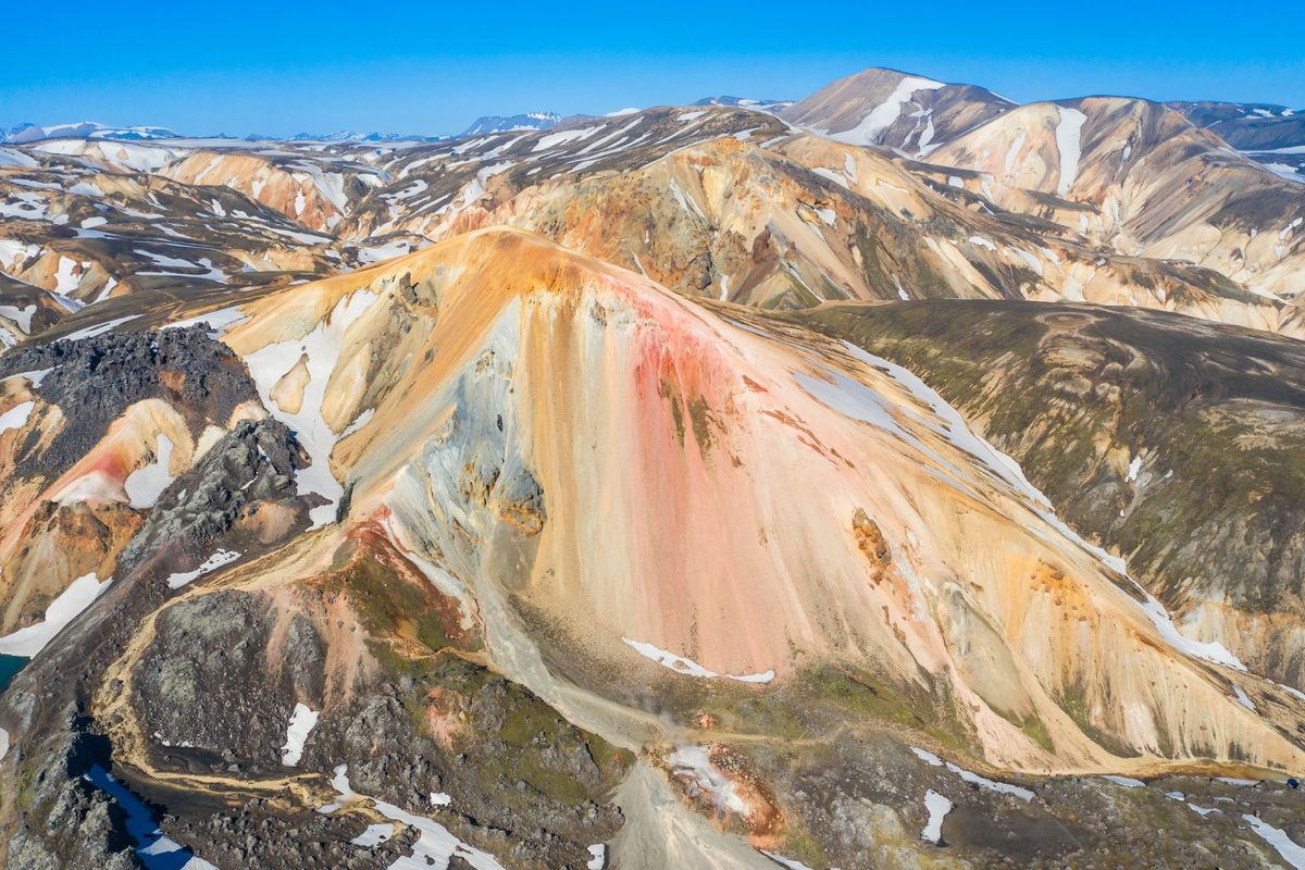 Het landschap van Landmannalaugar in IJsland