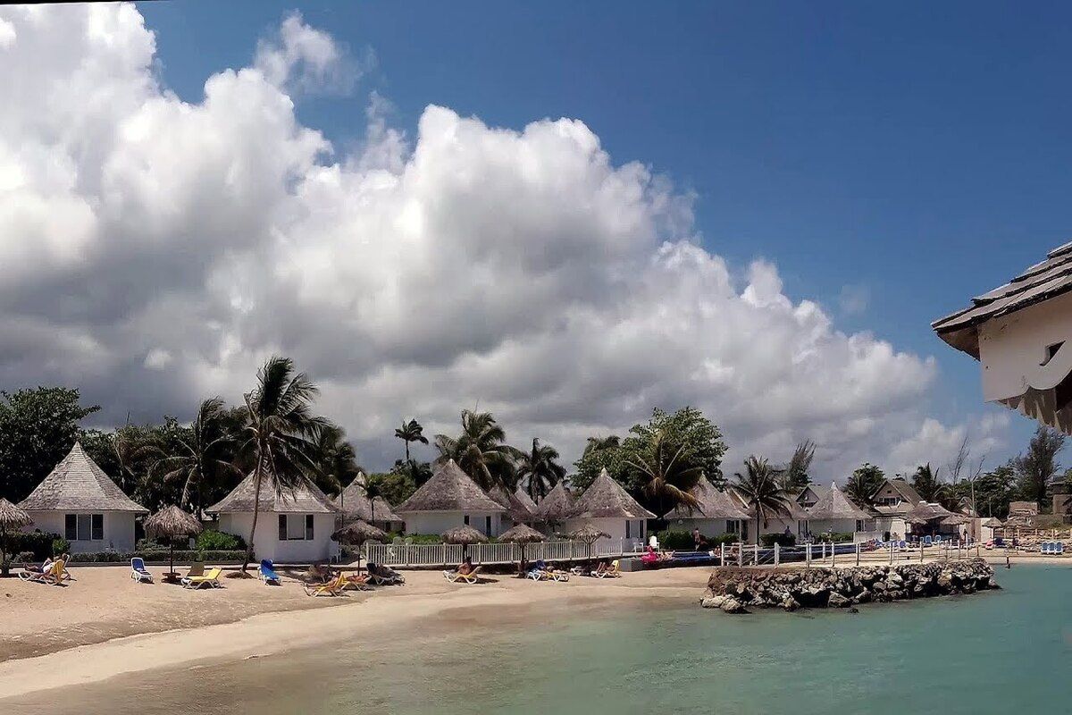 De buitenkant van de huisjes