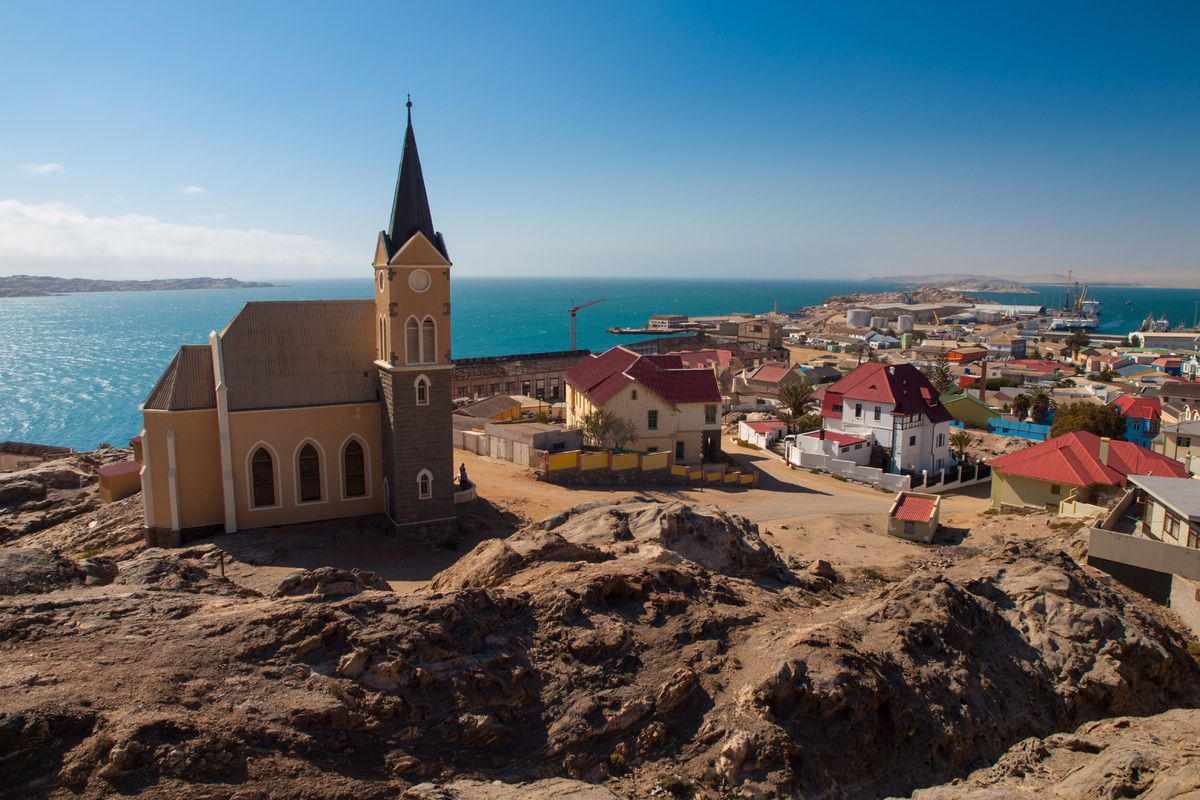 De havenstad Luderitz