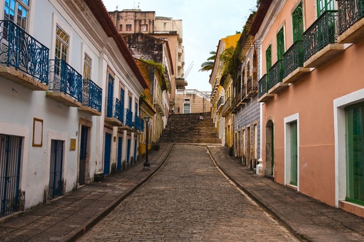 Straat van het historische centrum van São Luis