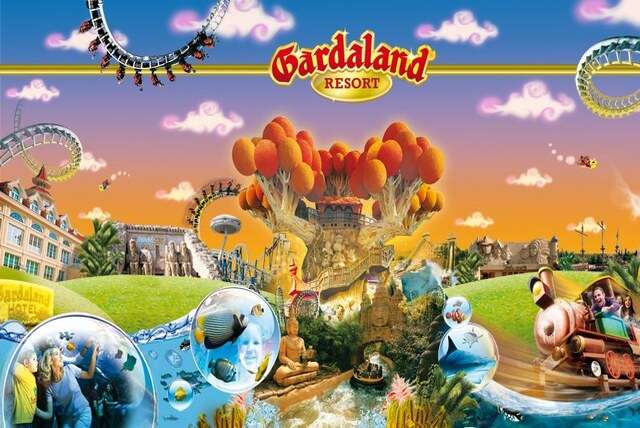 Pretparken rondom het Gardameer
