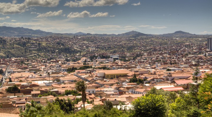 Uitzicht over de stad Sucre, Bolivia