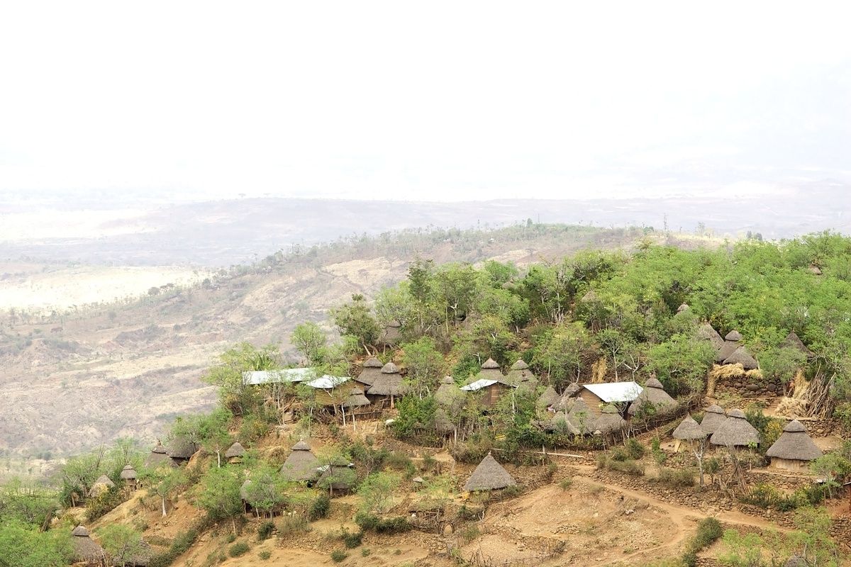 Het landschap van Konso