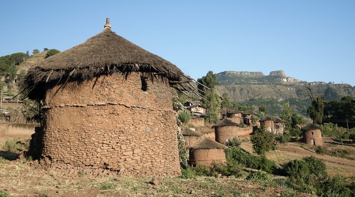 Een hutje in Ethiopi