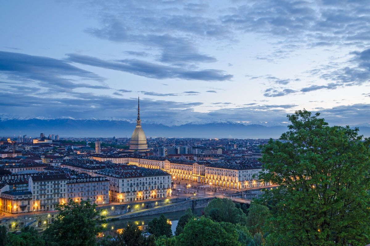 Stadsbeeld Turijn, stad Itali�