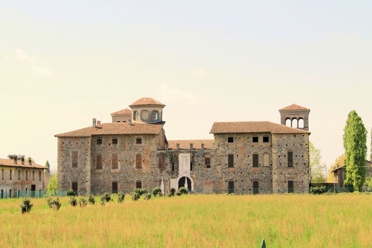 Kasteel in Cavernago in Bergamo-Lombardije