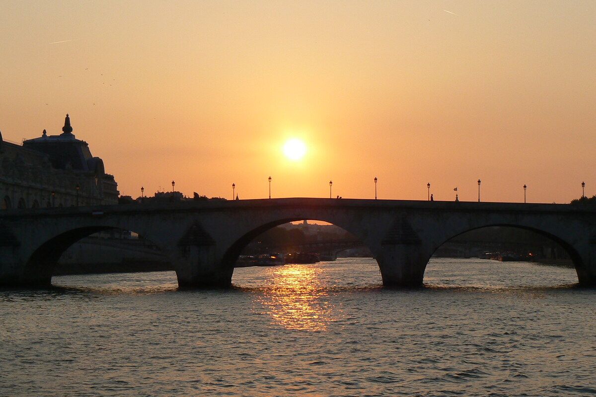 Zonsondergang Seine, Parijs