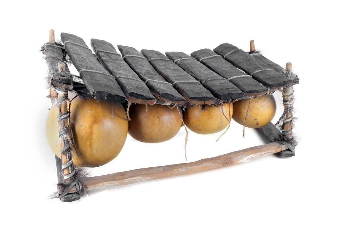 Een balafoon, de Afrikaanse variant van de xylofoon
