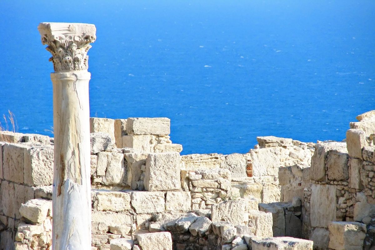 Overblijfselen van een stad in Cyprus