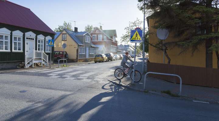 Zomerse dag in Reykjavik, IJsland