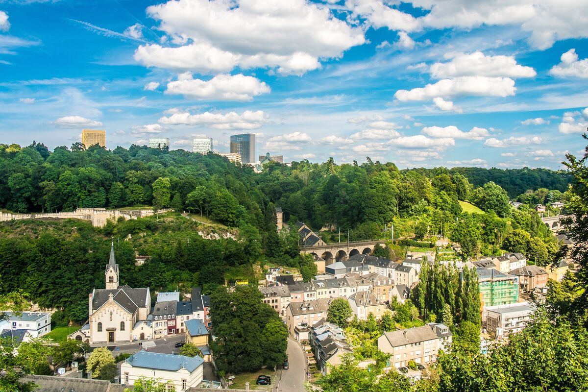 Panorama zicht over Luxemburg stad 
