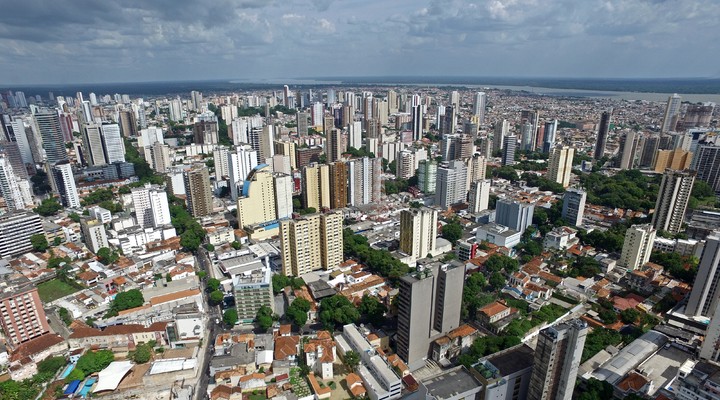 Luchtfoto van de Braziliaanse stad Belm