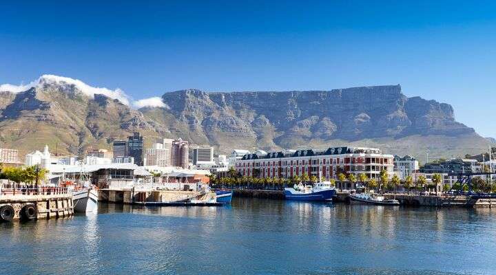 Tafelberg en kustlijn Kaapstad Zuid-Afrika