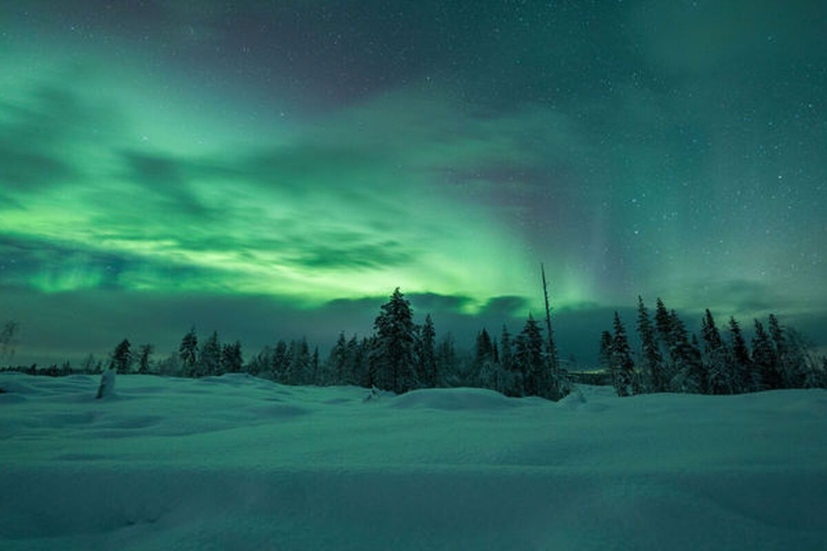 Het noorderlicht in Lapland