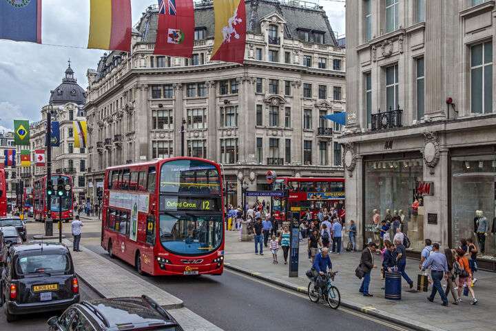 Winkelstraat Oxfordstreet in Londen
