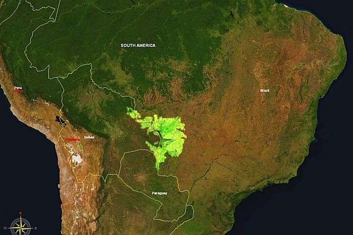Kaart Pantanal