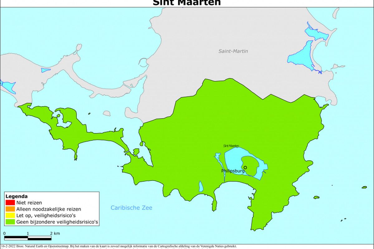 Reisadvies Sint-Maarten: GROEN!