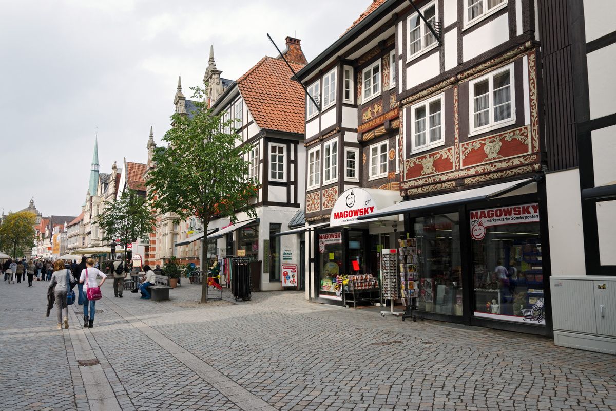 Winkelstraat in Hameln 