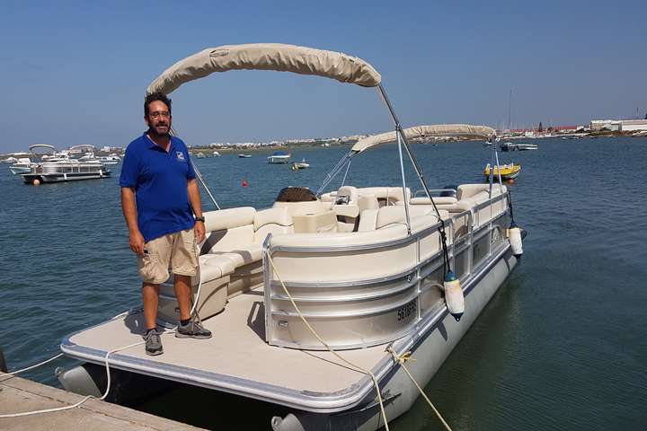 De catamaran waarmee we door Ria Formosa varen