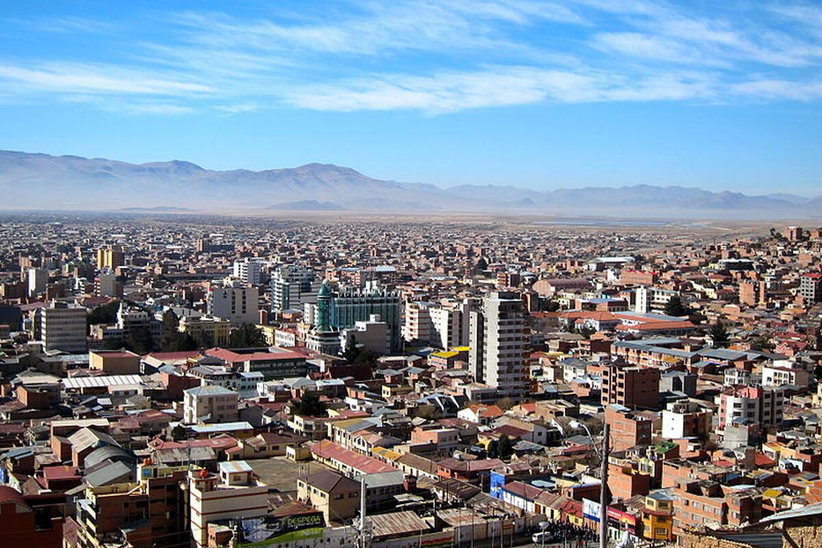 Uitzicht op de stad Oruro