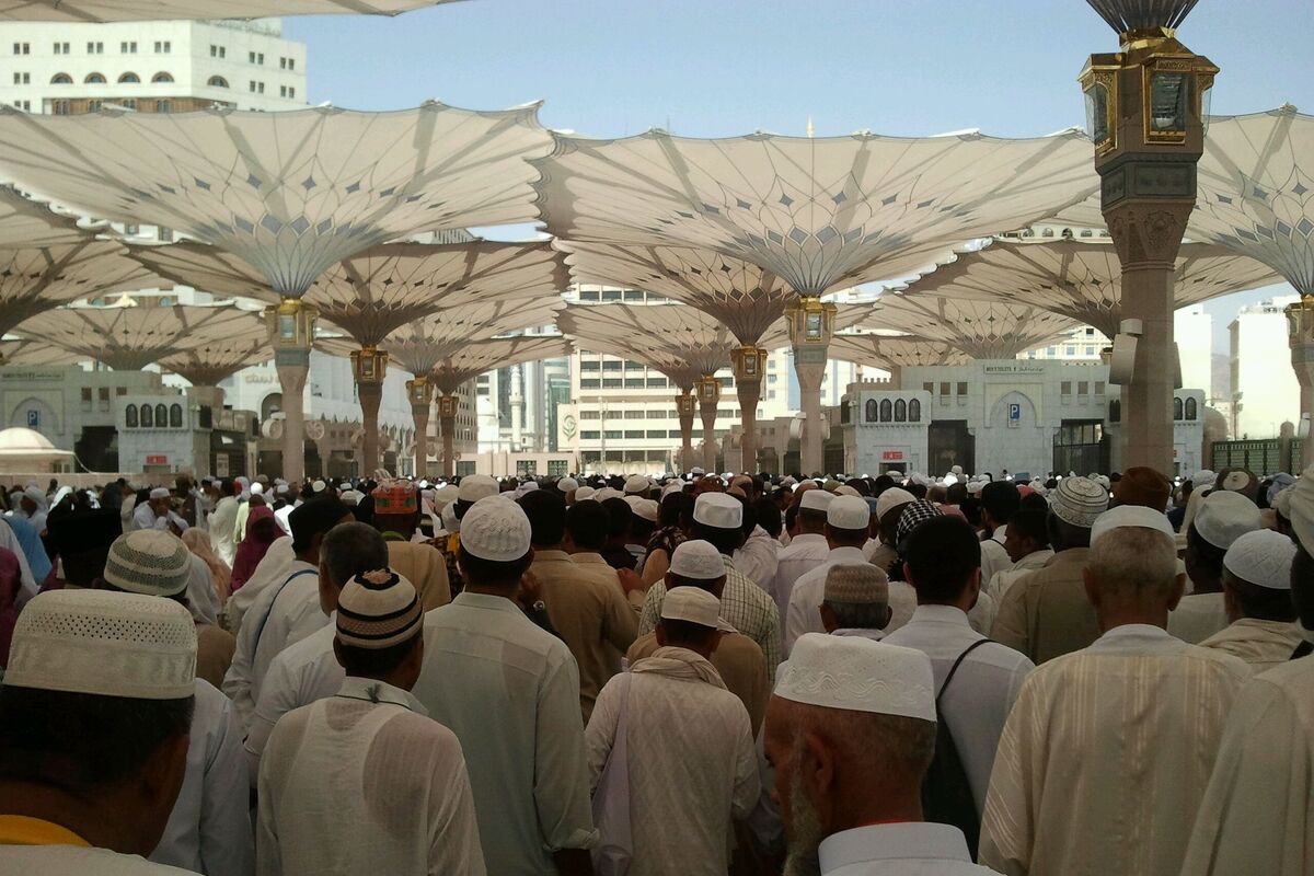 Pelgrims tijdens de Hadj in Mekka