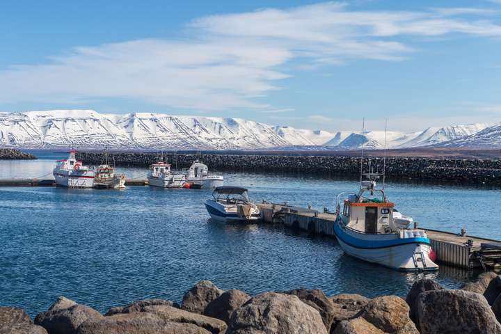 De haven van Saudarkrokur 