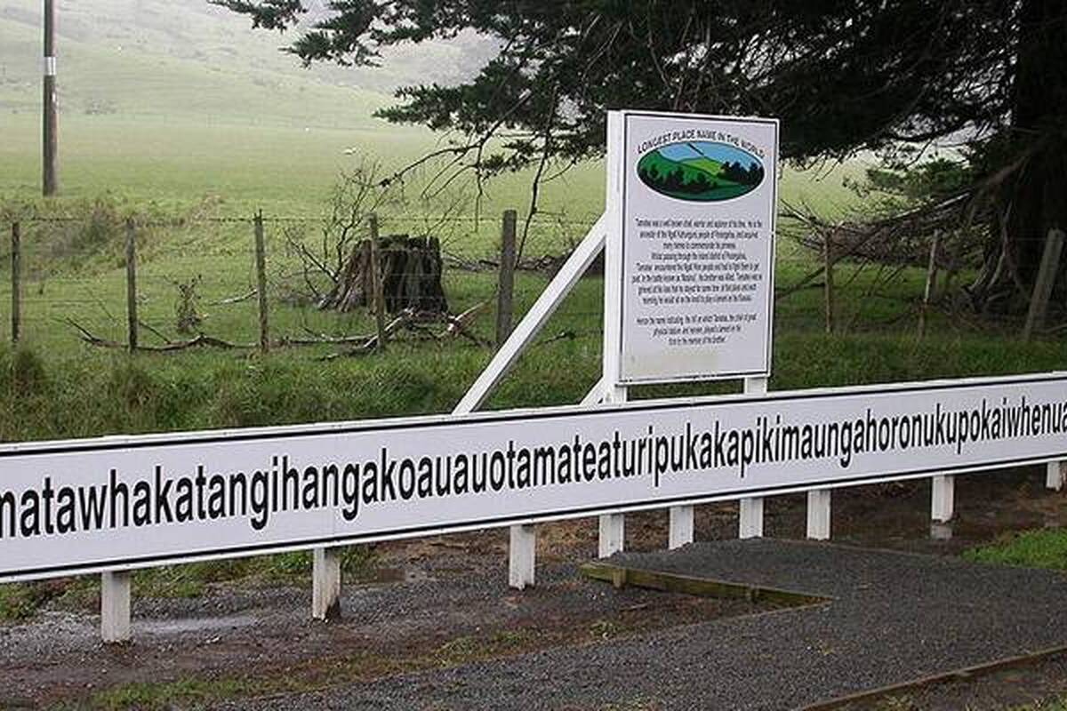 Plaatsnaam in Nieuw-Zeeland