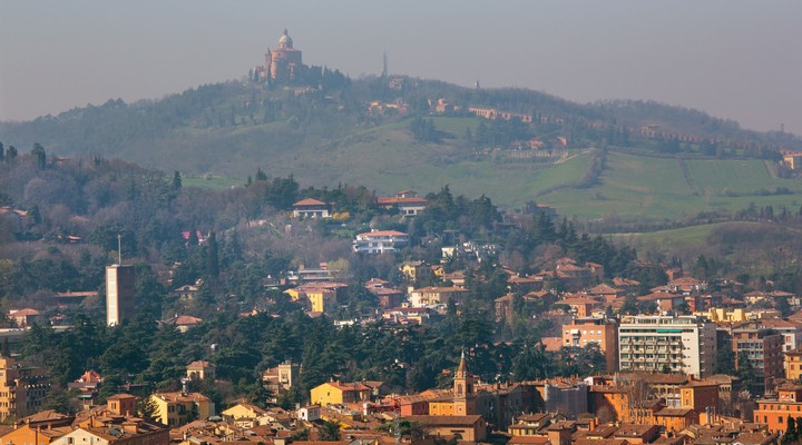 Uitzicht op de stad Bologna, Italie