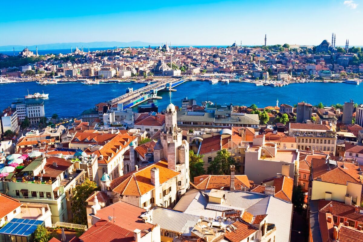 Uitzicht op Istanbul