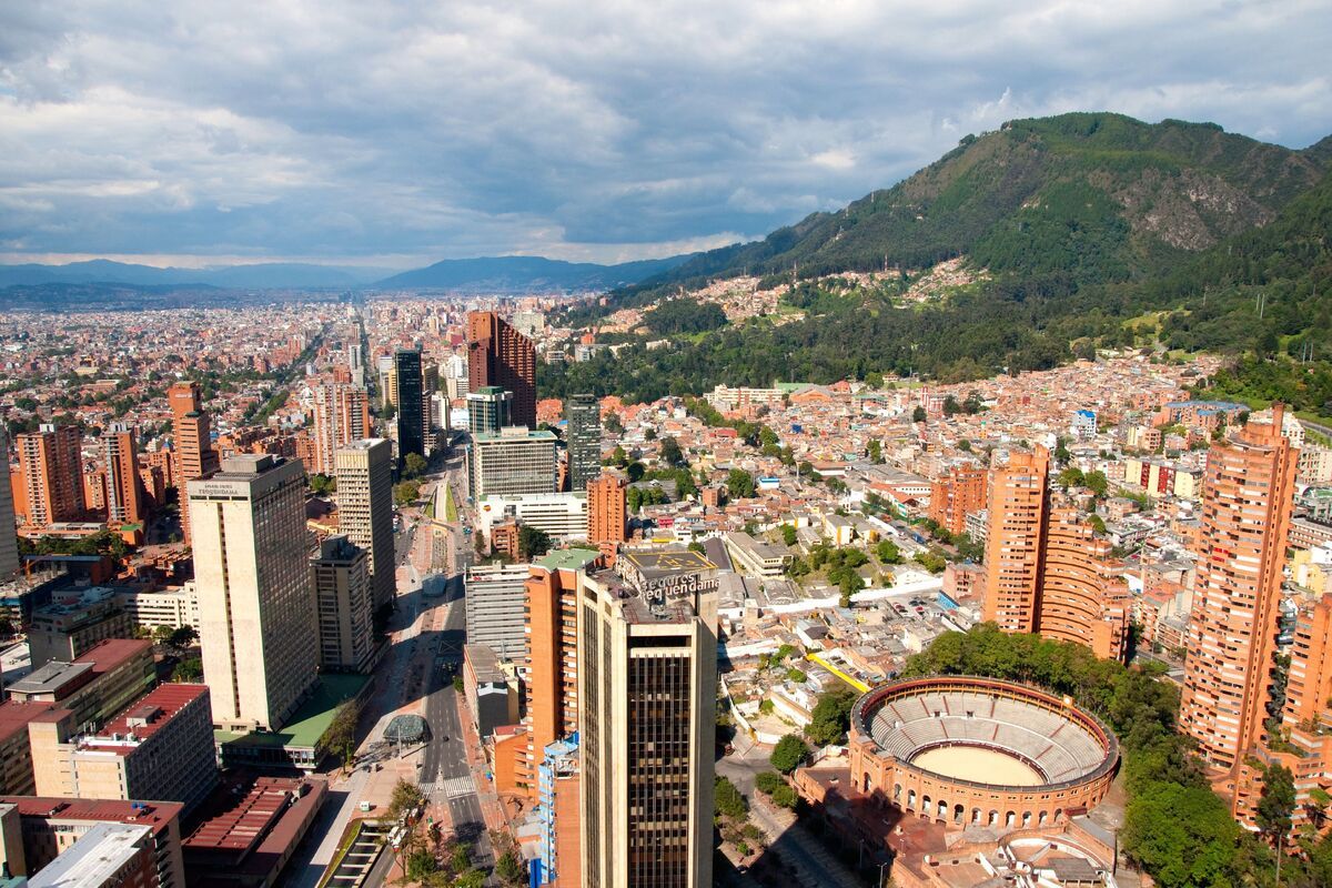 Uitzicht op Bogota, Colombia
