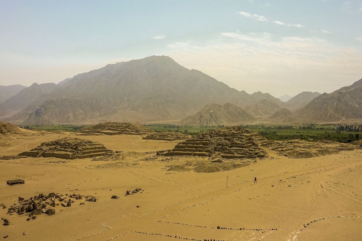 Delen van de Caral piramides