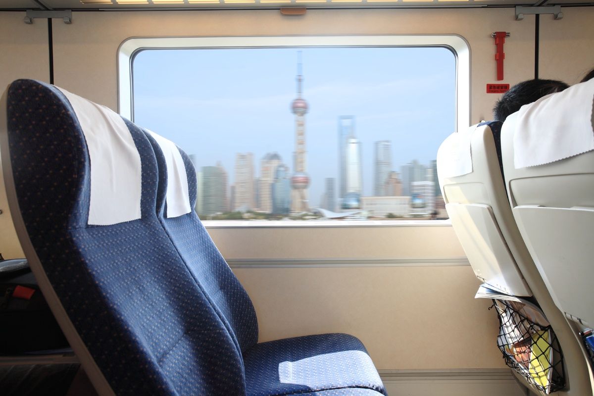 Interieur van een CRH trein