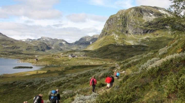 Landschap Noorwegen met bergen en water