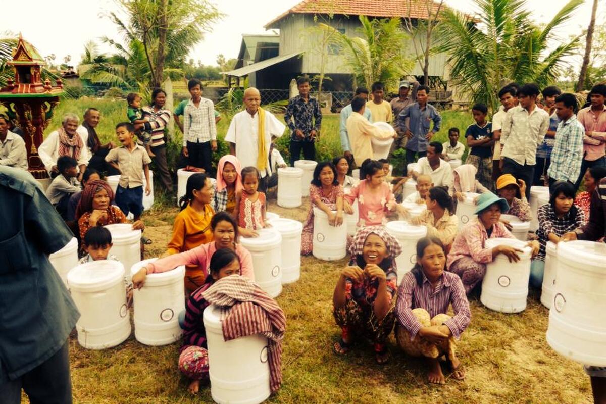 Waterfilters voor de bevolking in Cambodja